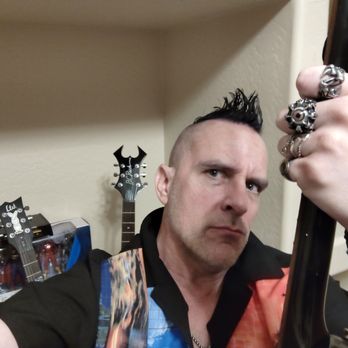 District Barber Company - Finished the Pitch Black Dye!  Love it, not the Selfie, the Hair!  ha ha - Barbers Near Me - Glendale, Arizona