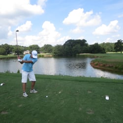 North Fulton Golf Course - No. 8 tee. Par 3 over water.