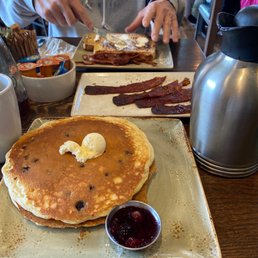 Blueberry pancake & million dollar bacon Blueberry pancake & million dollar bacon
