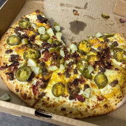 Snappy's Pizza - Cheeseburger with added JALAPEÑOS!