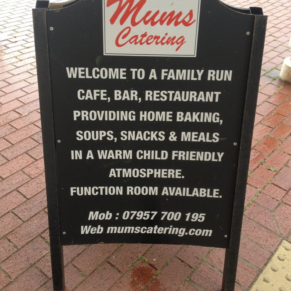Mum's Catering - Menu board outside - Cafeteria Near Me