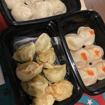 Julie's Noodles - 7. Pan Fried Pork and Shrimp Dumplings - Noodles Near Me - Austin, Texas Julie's Noodles - 7. Pan Fried Pork and Shrimp Dumplings - Noodles Near Me - Austin, Texas