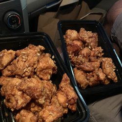 Spicy honey garlic and honey garlic karaage