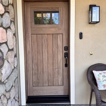 Ganahl Lumber - Custom built entry door. Solid walnut. Vented opening with screen. - Building Supplies Near Me - Anaheim, California Ganahl Lumber - Custom built entry door. Solid walnut. Vented opening with screen. - Building Supplies Near Me - Anaheim, California