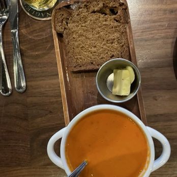 McGonagle’s - Tomato soup with Irish bread and butter - Irish Pub Near Me - Boston, Massachusetts