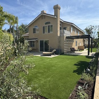Sea Breeze Landscaping Construction - back and side yard with 4kAluminium pergola. - Landscaping Near Me - Orange, California