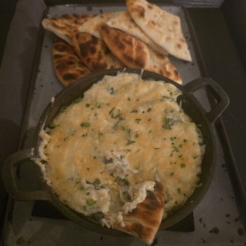 Ambler - Lemon spinach artichoke dip with pita bread. - Bars Near Me - Denver, Colorado