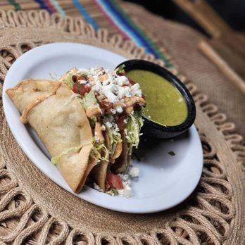 Dos Mundos Kitchen - Taquitos dorados de cabeza (sesos) - Mexican Near Me - Upland, California Dos Mundos Kitchen - Taquitos dorados de cabeza (sesos) - Mexican Near Me - Upland, California