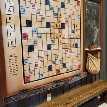 The Porch - Lifesize Scrabble in entrance area - Cocktail Bars Near Me - Tempe, Arizona