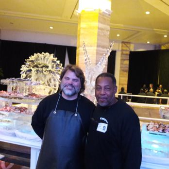 Chef Daniel catering - Chef Daniel is hanging out with the championship ice sculpture, Aaron Costic - Caterers Near Me - Pompano Beach, Florida Chef Daniel catering - Chef Daniel is hanging out with the championship ice sculpture, Aaron Costic - Caterers Near Me - Pompano Beach, Florida