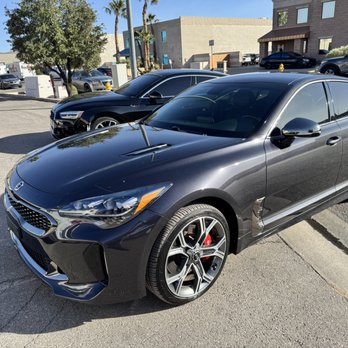 VIP Collision - My 2020 KIA Stinger GT after front bumper and rear spoiler paint repair. - Body Shops Near Me - Henderson, Nevada VIP Collision - My 2020 KIA Stinger GT after front bumper and rear spoiler paint repair. - Body Shops Near Me - Henderson, Nevada