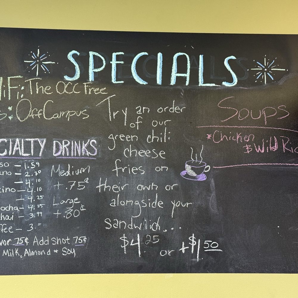 Off Campus Cafe - Specials menu and drink menu. - Breakfast & Brunch Near Me - Lafayette, Colorado