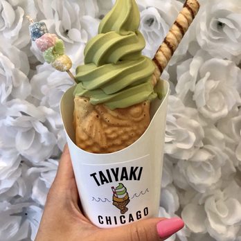Taiyaki Chicago - Matcha taiyaki. Cute! - Desserts Near Me - Chicago, Illinois