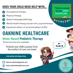 Oaknine Healthcare - Home-based pediatric therapy services across Toronto & the GTA.
