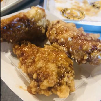 WingNow x Green Mint Pho and Boba - 3 of the 6 order for honey soy garlic / pretty good size - Chicken Wings Near Me - Clearwater, Florida