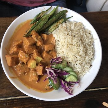 Pondicheri - Curry with Chikfu (chickpea tofu). Delish! - Indian Near Me - Houston, Texas Pondicheri - Curry with Chikfu (chickpea tofu). Delish! - Indian Near Me - Houston, Texas