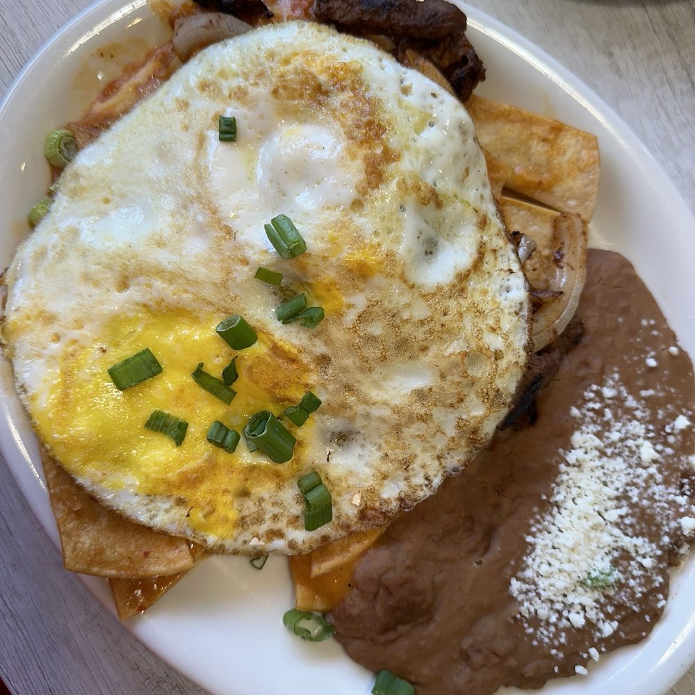 Loaded Cafe - Long Beach - Carne Asada Chilaquiles Plate - American Near Me - Long Beach, California Loaded Cafe - Long Beach - Carne Asada Chilaquiles Plate - American Near Me - Long Beach, California