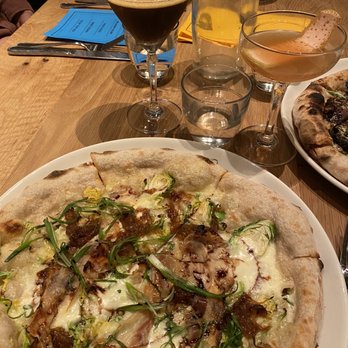 The Jimmy - Brussels sprouts pizza, espresso martini, bourbon honey cocktail - Mediterranean Near Me - Charlotte, North Carolina The Jimmy - Brussels sprouts pizza, espresso martini, bourbon honey cocktail - Mediterranean Near Me - Charlotte, North Carolina
