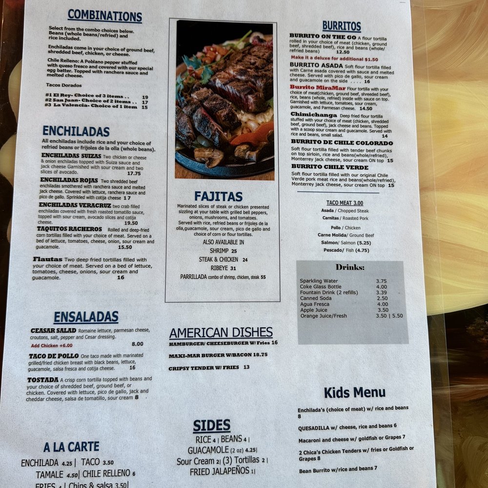 MiraMar Mexican Grill - the menu - Coffee & Tea Near Me - Gualala, California MiraMar Mexican Grill - the menu - Coffee & Tea Near Me - Gualala, California