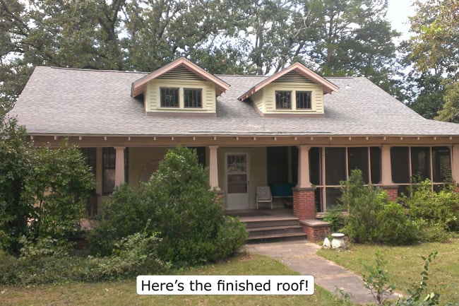 Slide of Caldwell's Roofing