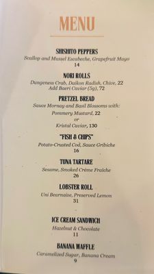 Menu photo 8 Bar Crenn San Francisco, CA Menu photo 8 Bar Crenn San Francisco, CA