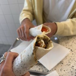 The Lebanese Sajeria - Pumpkin and beef wraps