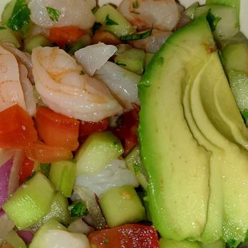 Fresheria - Shrimp ceviche $9 Shrimp Ceviche Tostada - Juice Bars & Smoothies Near Me - Bonita, California