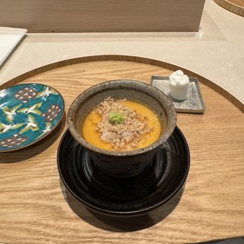 Sushi Mahana - My favourite egg custard with squid and chestnut - Sushi Bars Near Me - North Vancouver, British Columbia Sushi Mahana - My favourite egg custard with squid and chestnut - Sushi Bars Near Me - North Vancouver, British Columbia