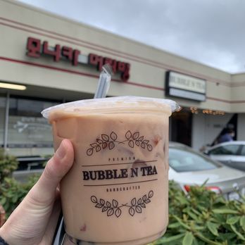 Bubble N Tea - Strawberry Rose Milk Tea with boba (50% sweetness, light ice) - Coffee & Tea Near Me - Beaverton, Oregon Bubble N Tea - Strawberry Rose Milk Tea with boba (50% sweetness, light ice) - Coffee & Tea Near Me - Beaverton, Oregon