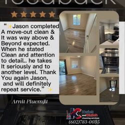 Kwick and Clutch Cleaning Services - Five star customer review. Experience, professional detail oriented, cleaning service services.