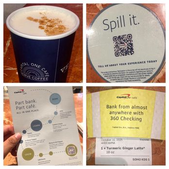 Capital One Café - (Sweetened) Turmeric Ginger Latte - Cafes Near Me - New York, New York