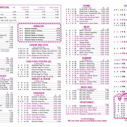 Qinfen - Menu