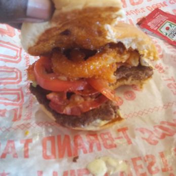 Dairy Queen - The Jammin Bacon burger. The onion ring was really good. - Ice Cream & Frozen Yogurt Near Me - Killeen, Texas Dairy Queen - The Jammin Bacon burger. The onion ring was really good. - Ice Cream & Frozen Yogurt Near Me - Killeen, Texas