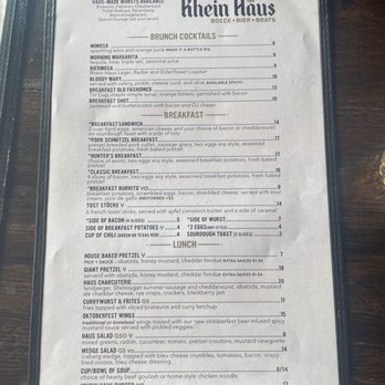 Rhein Haus - Menu - Bars Near Me - Denver, Colorado Rhein Haus - Menu - Bars Near Me - Denver, Colorado