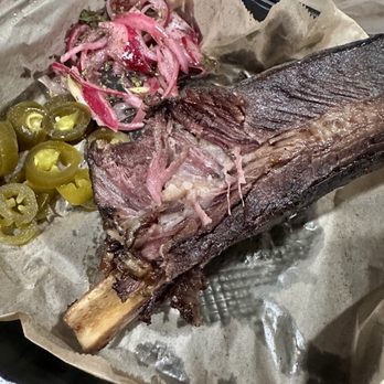 BBQ & Sizzle - But into the Dino rib. So tender and moist - Barbeque Near Me - Fremont, California