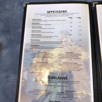 Fiesta Jalisco - Menu as of April 2021 - Mexican Near Me - Port Angeles, Washington