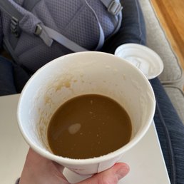 Medium latte, half filled Medium latte, half filled