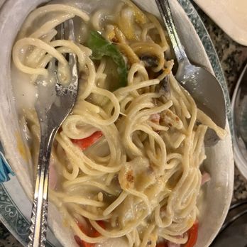 XO Taste - 140. Baked Hams with Cheese over Spaghetti in Casserole (partially eaten, kids were hungry) - Chinese Near Me - New York, New York