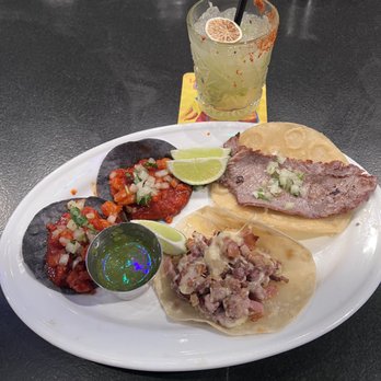Okay Maguey - 2 shrimp, pork, and thinly sliced steak. So good - Tacos Near Me - Phoenix, Arizona Okay Maguey - 2 shrimp, pork, and thinly sliced steak. So good - Tacos Near Me - Phoenix, Arizona
