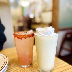 Mexico Lindo & Seafood Restaurant - Watermelon margarita and piña colada