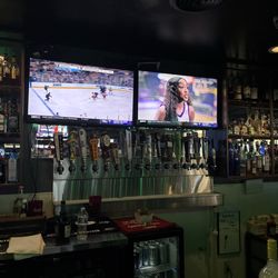 Beer taps and tv.