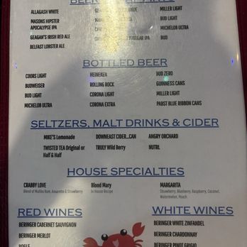 The Happy Crab - Menu - Seafood Near Me - Eastport, Maine The Happy Crab - Menu - Seafood Near Me - Eastport, Maine