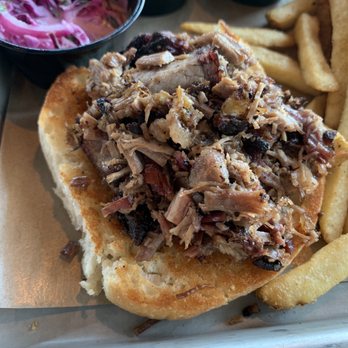 Marty B's - Bbq pulled pork close up - Tex-Mex Near Me - Bartonville, Texas Marty B's - Bbq pulled pork close up - Tex-Mex Near Me - Bartonville, Texas