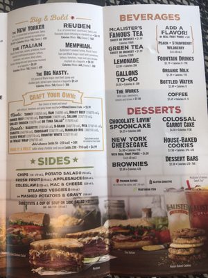 Menu photo 2 McAlister's Deli Beavercreek, OH Menu photo 2 McAlister's Deli Beavercreek, OH