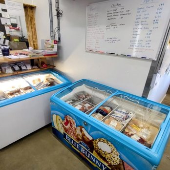 Deerfield Locker - two freezers in a store - Butcher Near Me - Alta Vista, Iowa