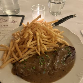 La Bonne Soupe - NY Strip Steak Frites au Poivre - French Near Me - New York, New York La Bonne Soupe - NY Strip Steak Frites au Poivre - French Near Me - New York, New York