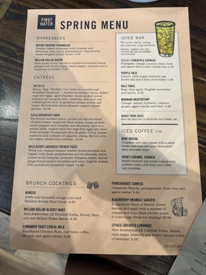 Menu photo 1 First Watch Apex, NC Menu photo 1 First Watch Apex, NC