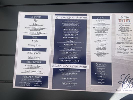 Menu photo 4 Lake Orion Brunch Orion Township, MI