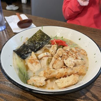 Sukiya Ramen - Chicken tonkatsu ramen ($15) -- tonkatsu / chicken ramen broth with perfectly cooked chicken - Ramen Near Me - Denver, Colorado Sukiya Ramen - Chicken tonkatsu ramen ($15) -- tonkatsu / chicken ramen broth with perfectly cooked chicken - Ramen Near Me - Denver, Colorado