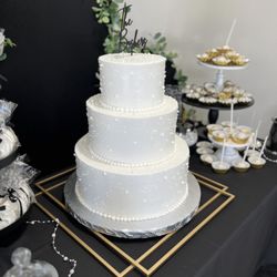 Olivera's Cake Gallery - Beautiful 3 tier wedding cake Redlands, CA order created and delivered successfully.